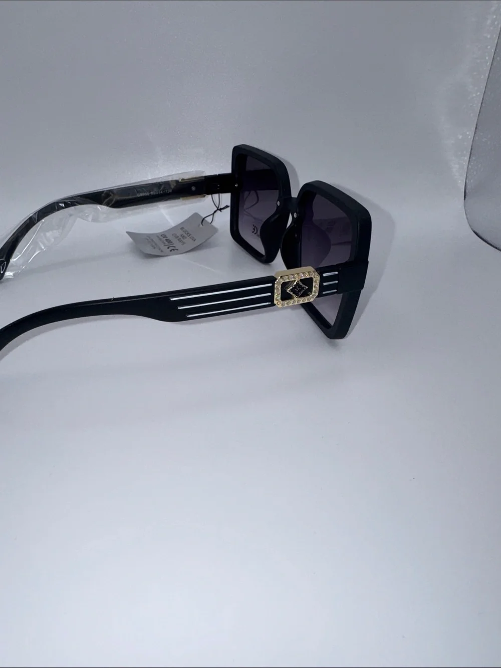 Black Oversized Square Sunglasses - UV Protection